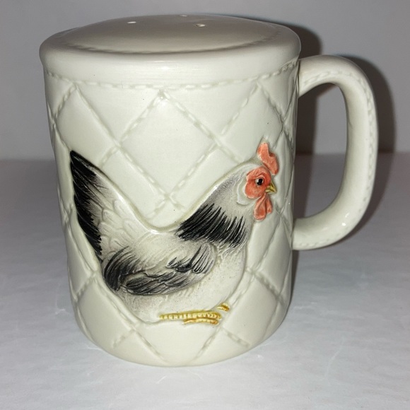 OTAGIRI Vintage Rare Quilted Ceramic Chicken Farm Salt and Pepper Shakers | S&P - Picture 2 of 6
